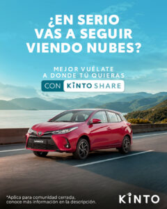 ¿En serio vas a seguir viendo nubes? Vuélate a donde quieras con KINTO Share.