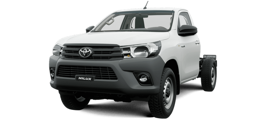 Toyota Hilux chasis cabina 2.4 diésel 4x4 en blanco