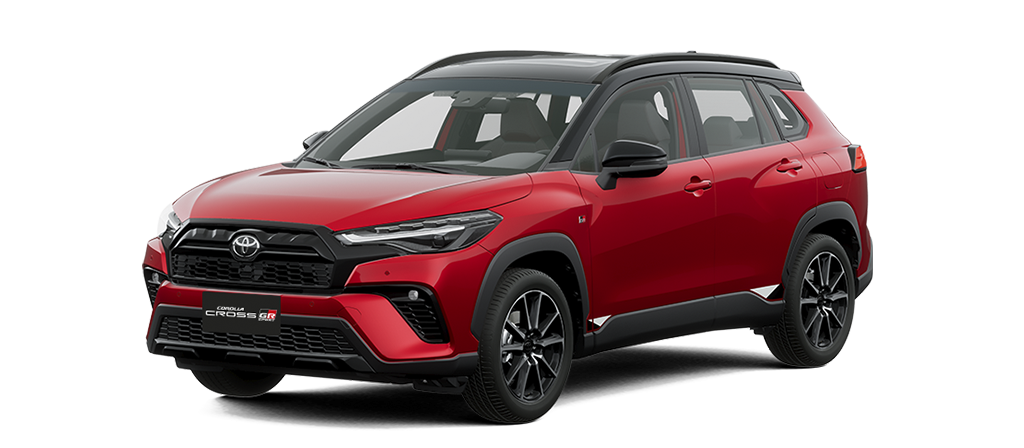 Toyota Corolla Cross GR-S en Rojo Mica con techo negro