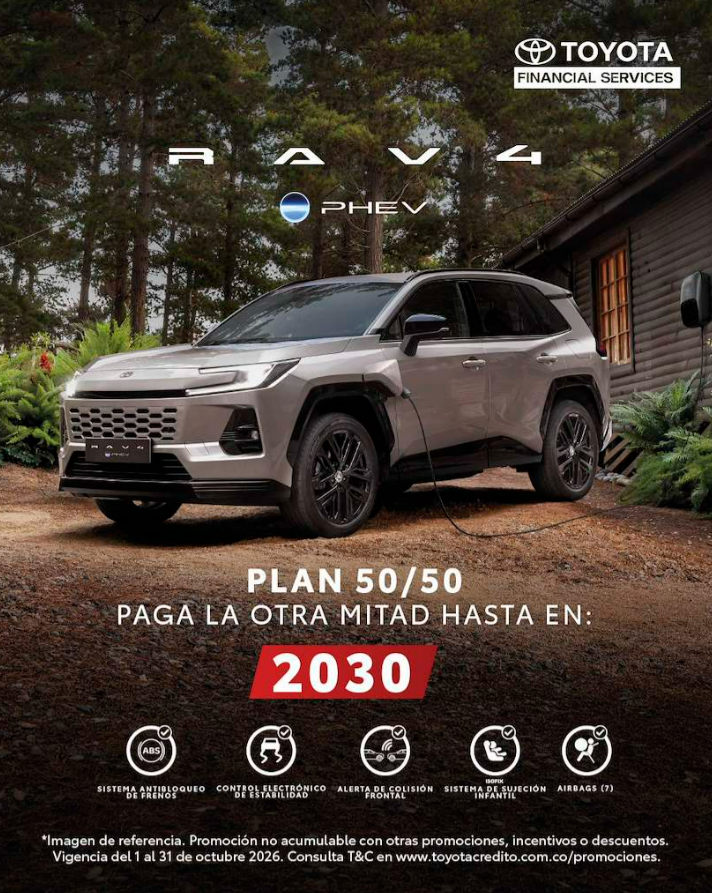 Toyota RAV4 PHEV. Plan 50/50: paga la otra mitad hasta en 2030.