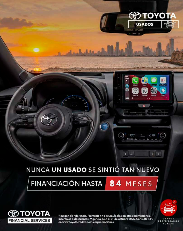 Usados Certificados Toyota. Nunca un usado se sintió tan nuevo. Financiación hasta 84 meses.