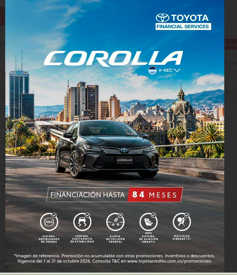 Toyota Corolla HEV. Financiación hasta 84 meses.